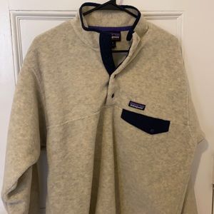 White/Freckled Gray Patagonia Synchilla